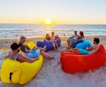 Ламзак надувной диван гамак матрас лежак Lamzac для отдыха, пляжа, природы 200х60 см