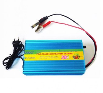 Зарядний пристрій автомобільний для акумулятора Battery Charger UKC MA-1230A 30A, Блакитний