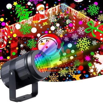 Новорічна лазерна установка-проектор на 16 малюнків 1367-3 / Настінний проектор для дому з кронштейном