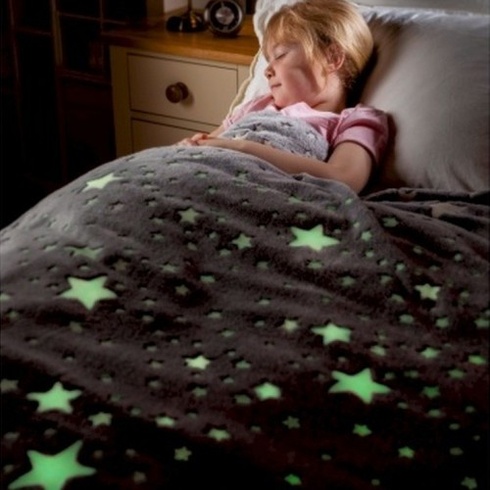 Дитячий плед-покривало Magic Blanket, що світиться в темряві 150 см * 200 см Сірий